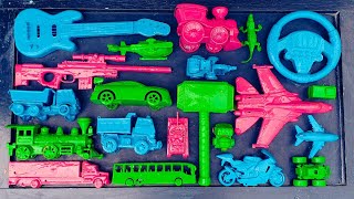 Membersihkan Mainan Mobil Balap, Truk Molen, Kereta Api, Excavator, Tank Baja, Bus Telolet, Pesawat