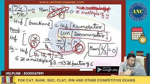 LCM and HCF Session-4 | Concepts and Application | Shortcuts | Anil Nair Classes.