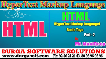 HTML||HTML Basic Tags Part-2 by Manideep