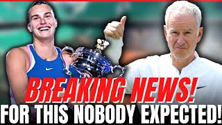 John Mcenroe Comments On Aryna Sabalenka Takes Fans By Surprise Tennis News Today