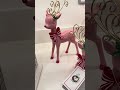Raz 10.5" Pink Jingle Deer Christmas Figure Set of 2 4611747