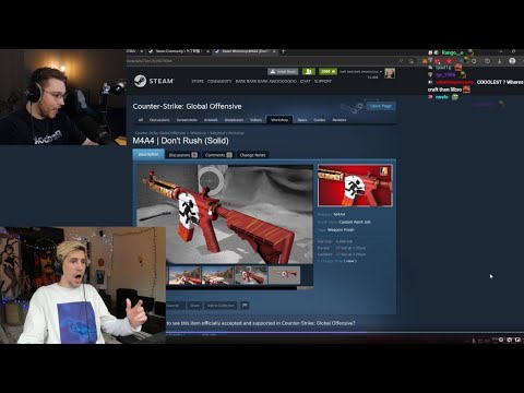 xQc reacts to streamer finding an interesting skin submission