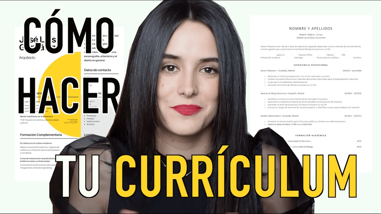 Cómo hacer un buen Curriculum Vitae en 5 minutos 2024 Plantillas gratis YouTube