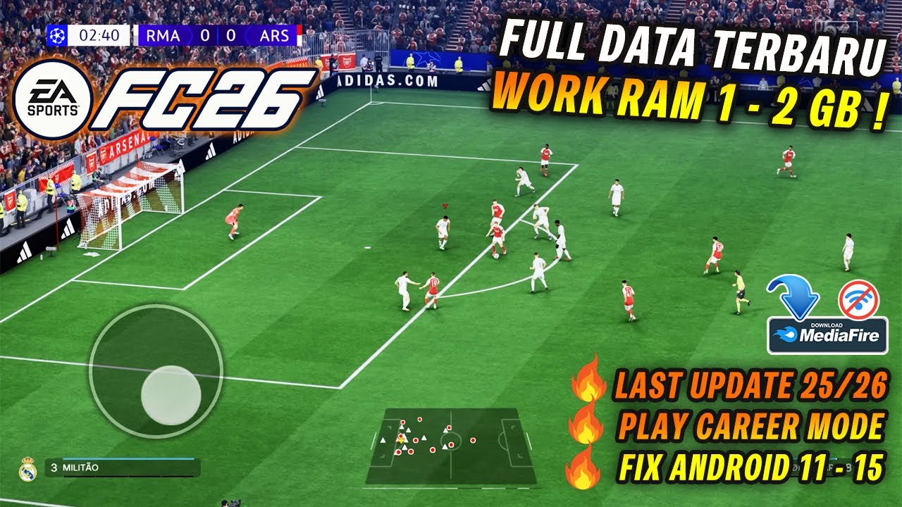 KELUAR JUGA ! Full Data Terbaru ! Main FIFA 16 Update EA FC 2026 OFFLINE ! Game Bola HP Terbaik !