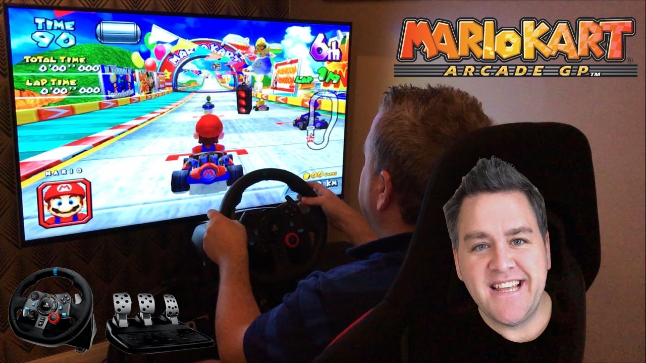 Mario Kart Arcade GP 2 Mario Cup Dolphin Logitech G29 Wheel