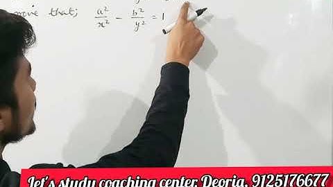 If x= a sin theta and y= b tan theta then prove that a^2/x^2 - b^2/y^2 = 1 trigonometry solution