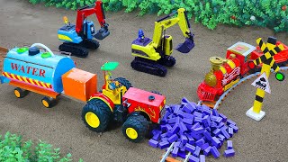 Diy tractor mini Bulldozer to making concrete road | Construction Vehicles, Road Roller #8