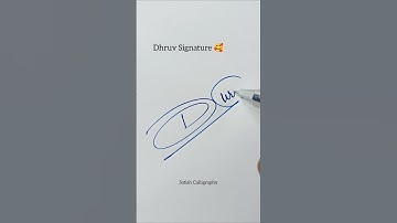 How to sign Dhruv Signature?❤️