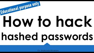 How to hack hash passwords | Tips & tricks