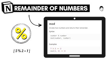 How to find remainder of numbers in @Notion | Use of mod operator in Notion