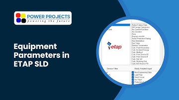 Equipment Parameters in ETAP SLD