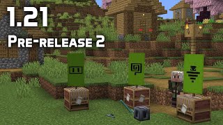 news in minecraft 1.21 pre-release 2