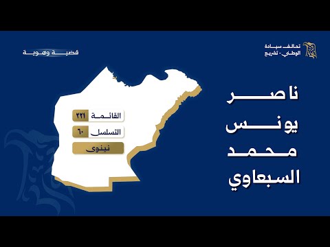 مرشح تحالف سيادة الوطني تشريع عن نينوى ناصر يونس محمد السبعاوي القائمة 221 التسلسل 60