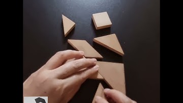 Wooden tangram of a squirrel from the book "Tangrams 330 Puzzles" by Ronald C. Read
