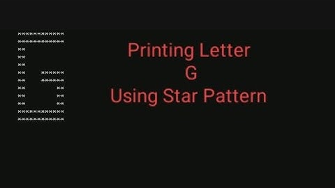 Printing Letter G Using Star Pattern In C