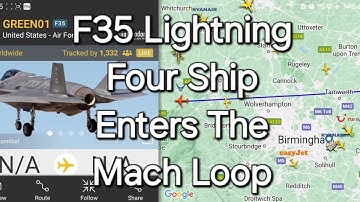 Amazing F35 Lightning Fighter Jets In The Mach Loop, Rare Tracker Appearance