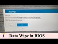 How to wipe a laptop Data easily and securely | Data Wipe in BIOS
