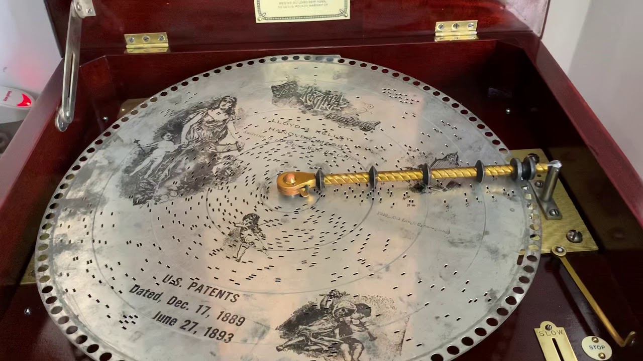 Regina double comb 15,5 inch disc model 1890s - Auld Lang Syne