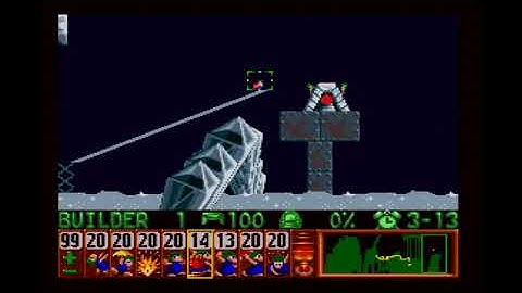 Lemmings (SNES) Tricky 5: Careless clicking costs lives