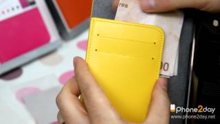 갤럭시노트 케이스 SLG Design 가죽케이스 D5 노랑색상 -Galaxy note case Flip cover screenshot 4