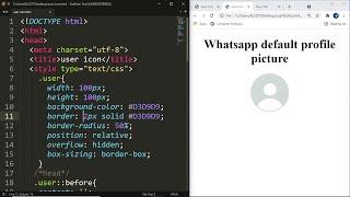 How to create user icon using HTML & CSS