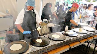 開店から客が途切れない！１日１０００枚クレープを焼き続ける男達が凄すぎた。| Japanese Street Food