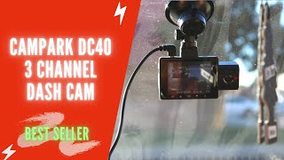 Campark DC40 3 Channel Dash Cam Review & Setup 2021 | Campark 3 Channel Dash Cam 4K+1080P+1080P Test