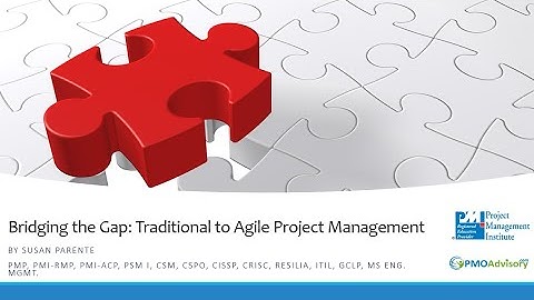 Webinar   Bridging the Gap - From Traditional to Agile Project Management by Susan Parente