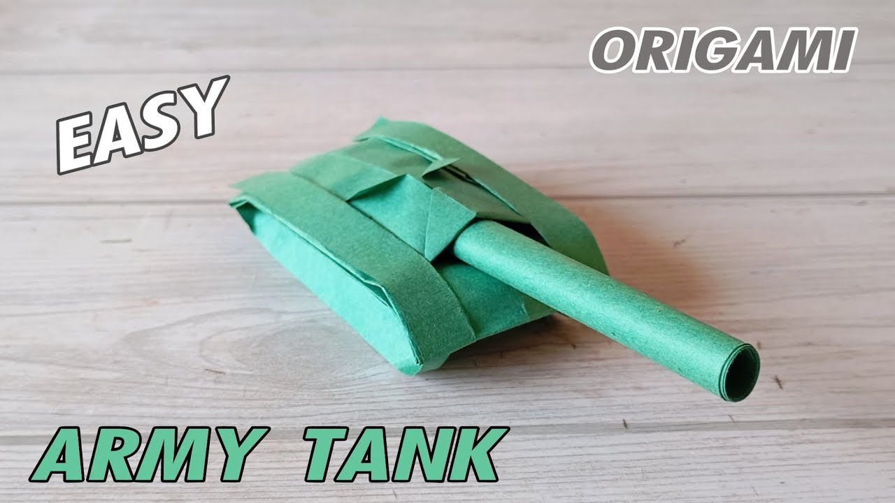 ARMY TANK ORIGAMI|HOW TO MAKE MILITARY TANK EASY TUTORIAL|STEP BY STEP FOLDING