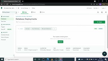 How to delete Clusters and projects in mongoDB Cloud