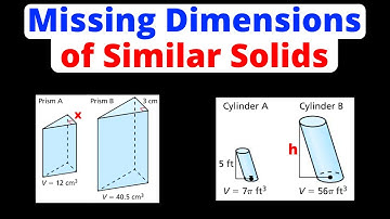 Find Missing Dimensions of Similar Solids | Scale Factors | Prisms & Cylinders | Eat Pi