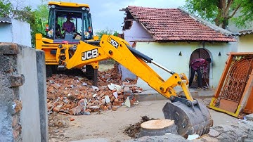 JCB VS BIG TREE - Powerful JCB Pushing Down A Big Tree - JCB machine Pulling | Come For Village |