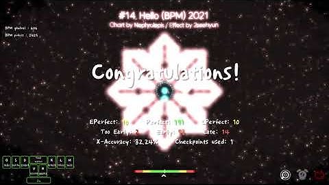 [LEVEL 21] Hello (BPM) 2021 0.6x - adofai full normal checkpoint clear