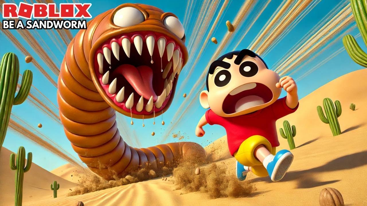 Be a Sandworm Survival Gameplay in Tamil | GAMING WITH SHINCHAN