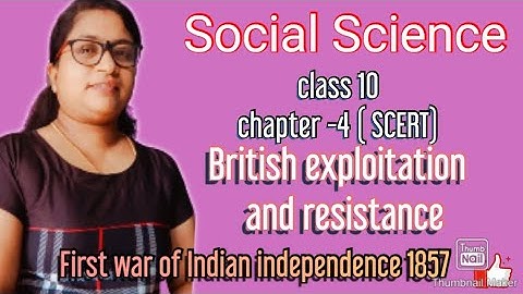 SSLC(SCERT) | social science|  history| chapter 4 |British exploitation and resistance|