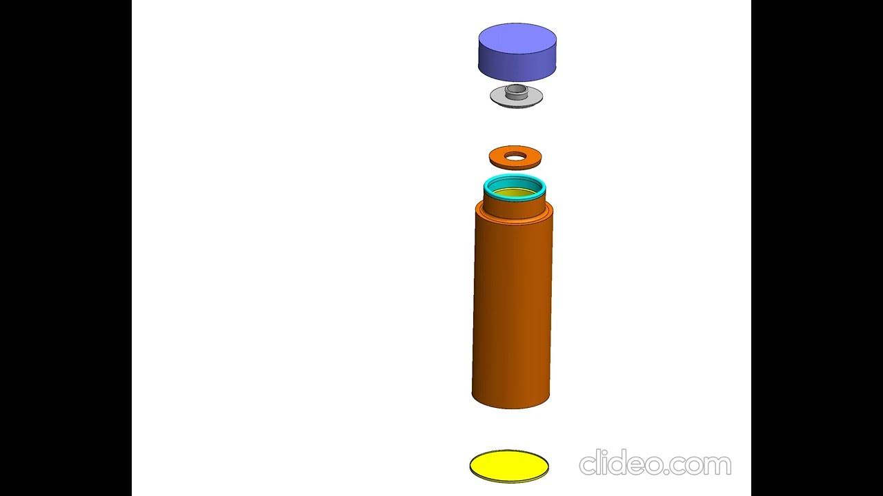 Vacuum FlaskExploded Animation SOLIDWORKS Engineers Hub YouTube