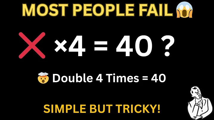 If You Double a Number 4 Times=40 🤯 | Simple Logic Math Problem