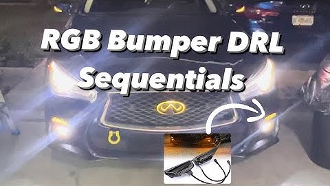 Q50S Gets RGB DRL Bumper Sequentials & RGB Mirror Cap Lights Installed!