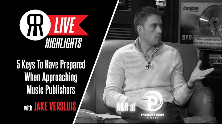 Position Music's Jake Versluis: What to Have Ready When Approaching Music Publishers