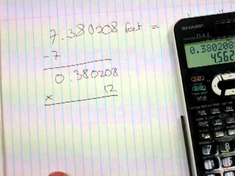 Decimal Feet To Inches Chart