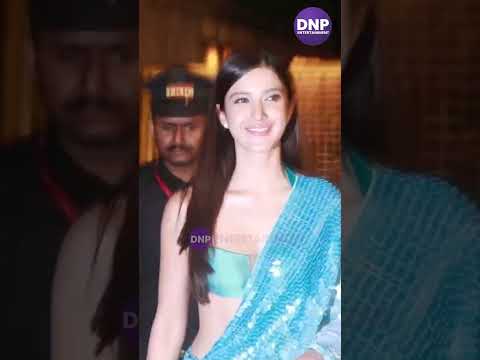 Shanaya Kapoor dons her shimmery blue saree at Shweta Bachchan’s birthday bash || DNP ENTERTAINMENT