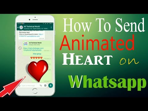 how to send animated heart ♥ on whatsapp to our friend