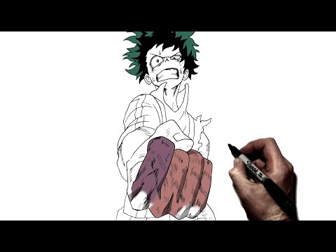 How To Draw Deku (Come At Me) | Step By Step | My Hero Academia