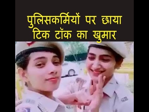 delhi-police-tik-tok-viral-video,-delhi-police-female-constable-video,-delhi-police-viral-video