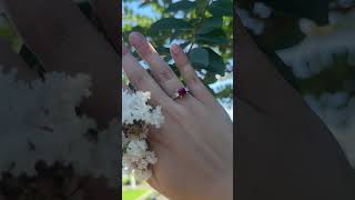 Lab-Grown Ruby &amp; Diamond Ring