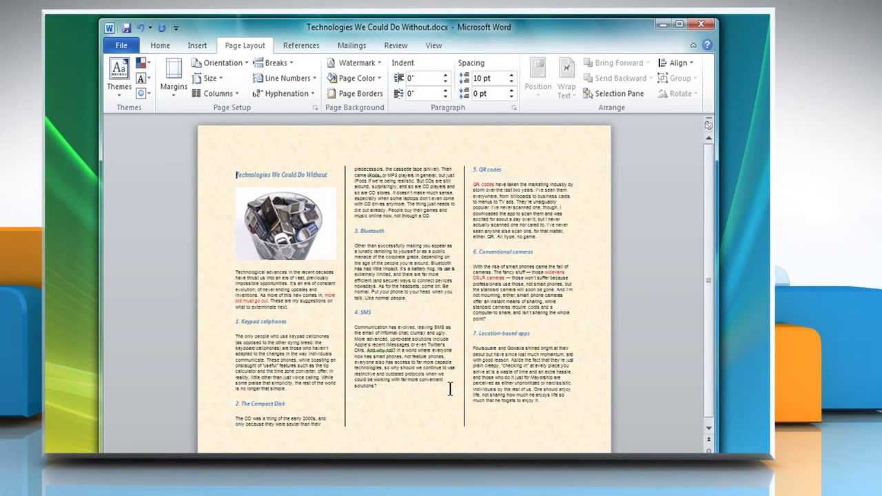 How To Make A Tri-Fold Brochure In Microsoft® Word - Youtube