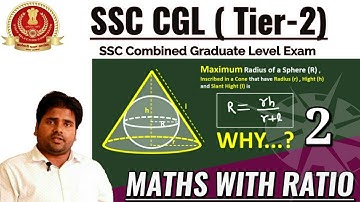 MAXIMUM RADIUS OF A SPHERE INSCRIBED IN A CONE | BY MATHS WITH RATIO | WHY..? | PART- 2
