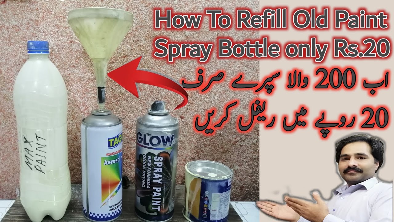 How To ReFill Old Paint Spray only Rs.20 Refill Empty Spray Paint