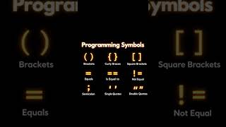Do You Know These Programming Symbols 💻🔥 #shorts #coding