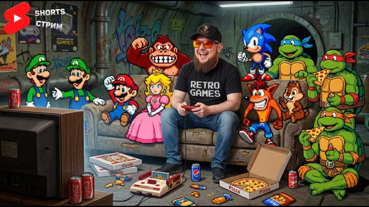 #shortsstream Играем в любимые игры детства Sega►Dendy►SNES►PS1 Возвращаемся в 90-ые